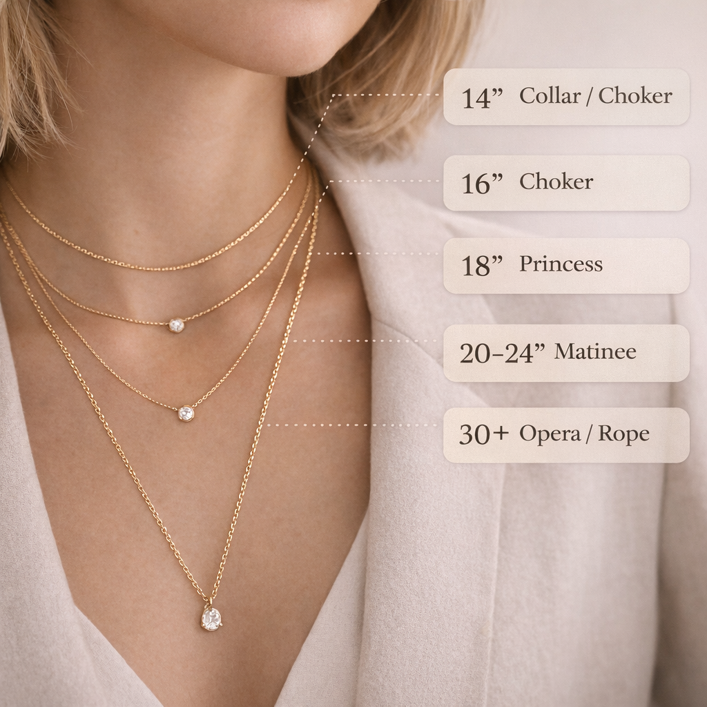 📏 Necklace Length Guide — Pick the Perfect Chain Every Time