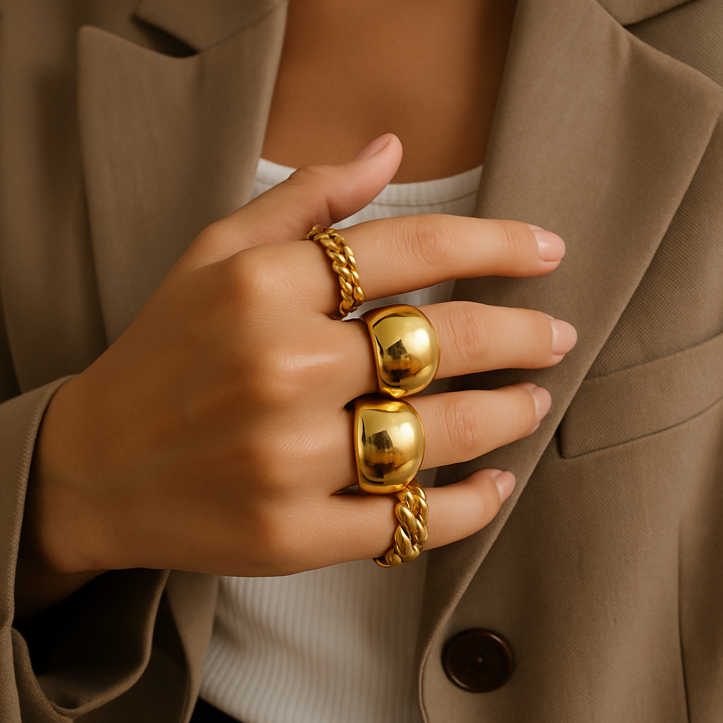 💍 How to Style Chunky Rings: Bold Looks, Balanced Hands &amp; Confident Statements