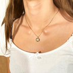 Single Pearl Necklace in Gold Bezel by Stella Amoré