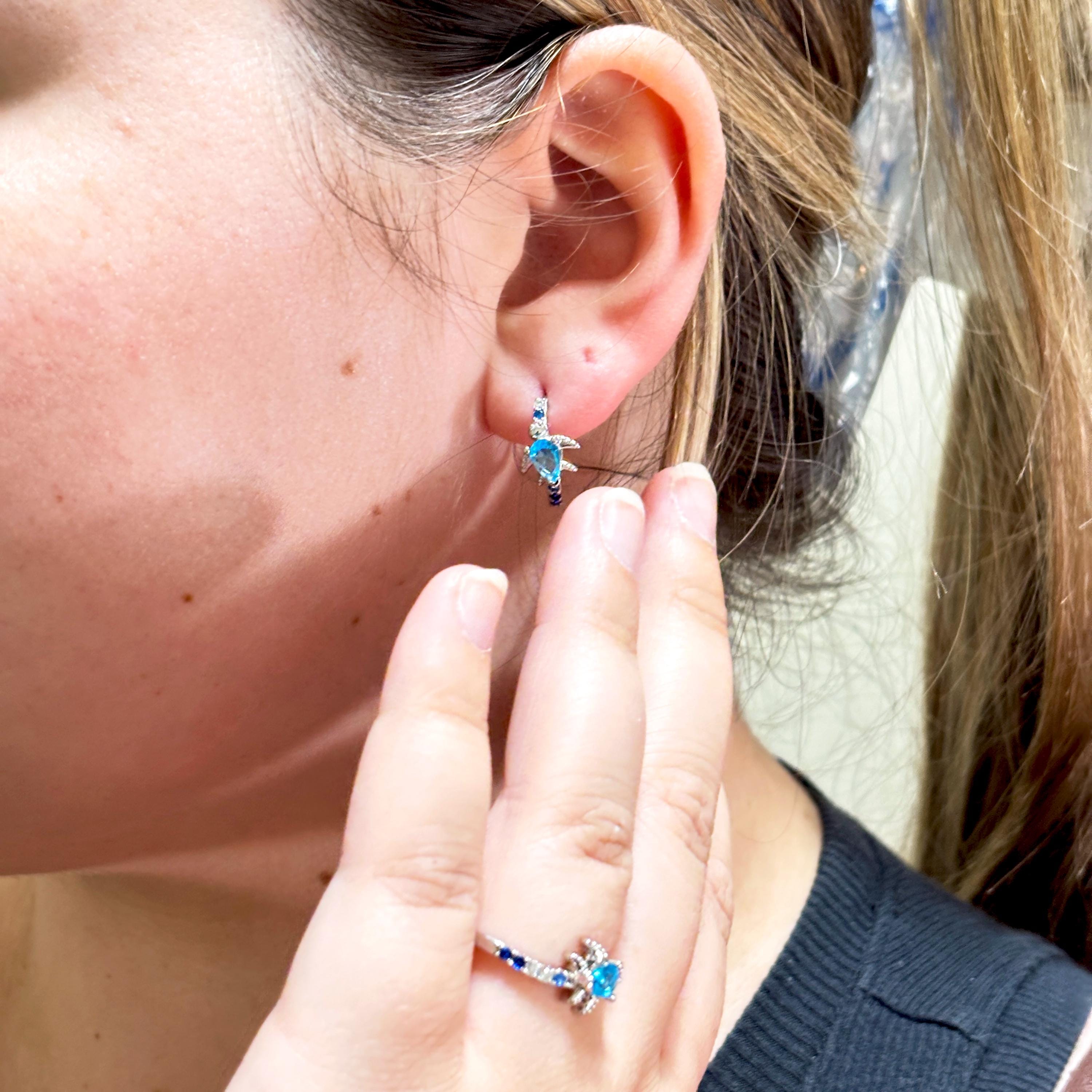 Sea Turtle Ocean Ring in 925 Sterling Silver by Stella Amoré