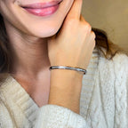 Dainty CZ Tennis Bangle Bracelet by Stella Amoré
