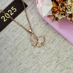 Pave CZ Crystal Butterfly Necklace by Stella Amoré