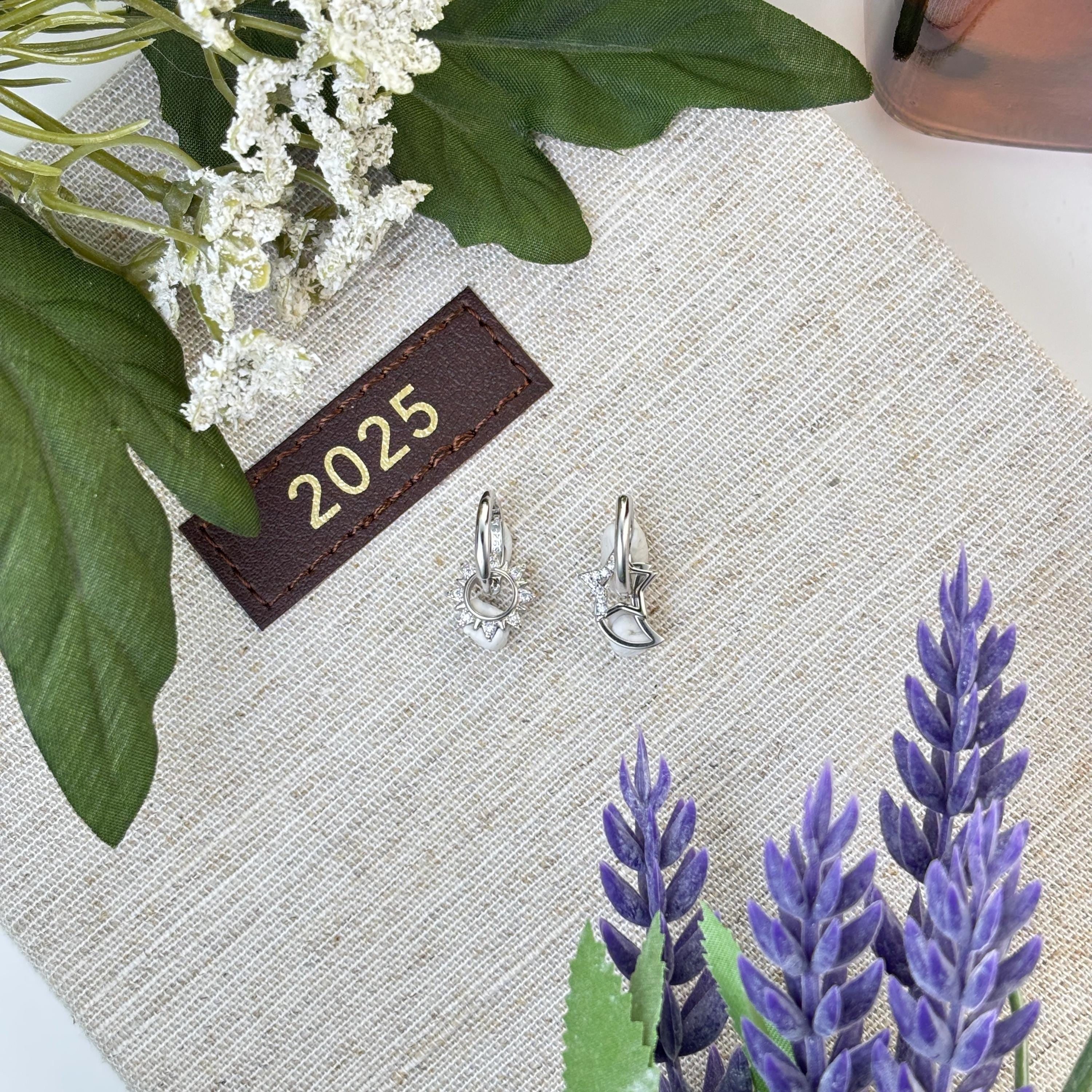 Mismatched Sun Star Moon Dangle Earrings by Stella Amoré