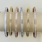 Dainty CZ Tennis Bangle Bracelet by Stella Amoré