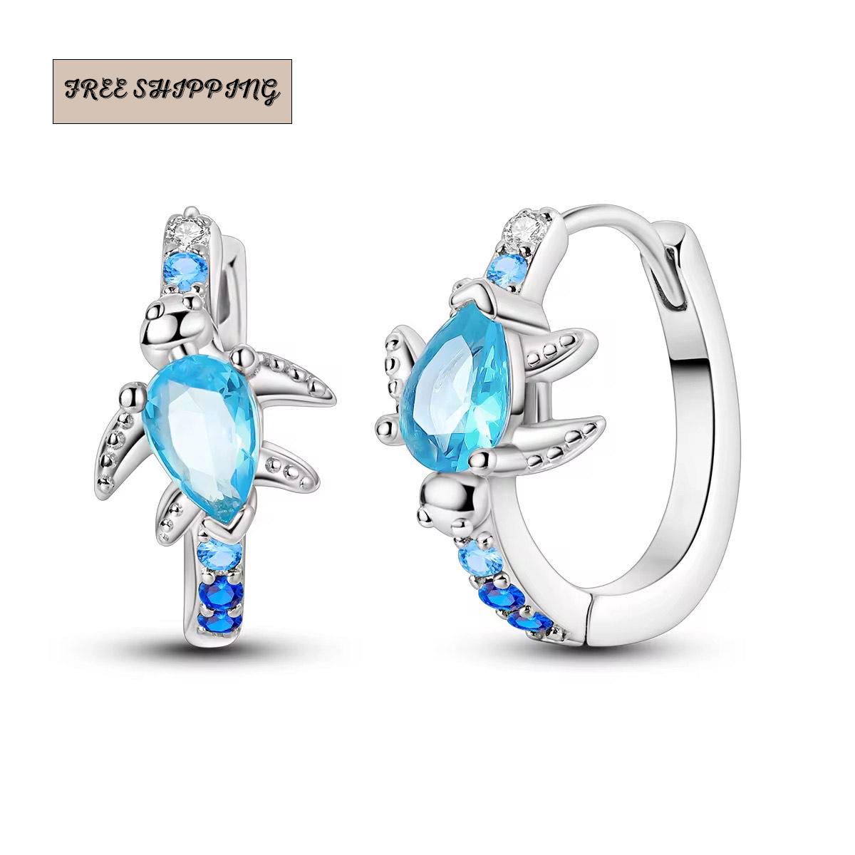 Sea Turtle Hoop Earrings by Stella Amoré