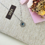 Silver Star Moon Galaxy Necklace by Stella Amoré