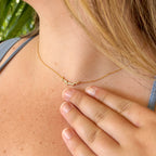 Curved Cluster Smile Layering  Necklace by Stella Amoré