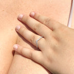 Wishbone V Shaped Chevron Stacking Ring by Stella Amoré