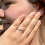 Wishbone V Shaped Chevron Stacking Ring by Stella Amoré