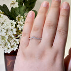 Wishbone V Shaped Chevron Stacking Ring by Stella Amoré