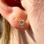 Moissanite Stud Earrings: White Gold Sterling Silver, GRA Certified