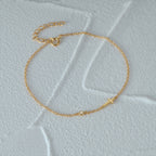 Sideways Cross Bracelet • 14K Gold Vermeil, CZ Diamond • Christian Gift