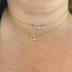 Interlocking Circle Necklace: Sterling Silver Filled Double Ring Pendant