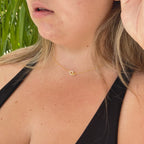 Interlocking Circle Necklace: Sterling Silver Filled Double Ring Pendant