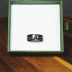 Black Meteorite Tungsten Manly Ring by Stella Amoré