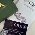 Moissanite Cuban Link Bracelet: 925 Sterling Silver, 18k White Gold Vermeil