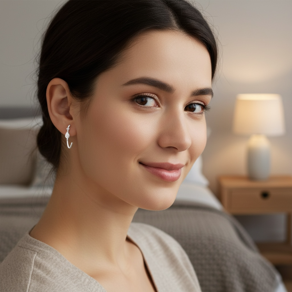 Sterling Silver Opal Hoop Earrings • Teardrop October Birthstone