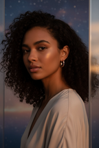 Rose Gold Blue Star Huggie Hoop Earrings | Celestial Starburst Hoops | Dainty Minimalistic Star Jewelry