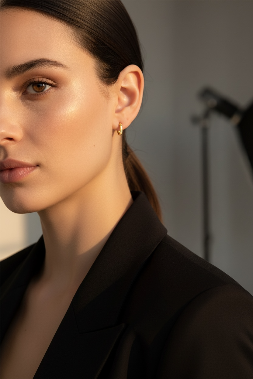 Tiny Star Huggies | Gold Star Huggie Hoop Earrings with CZ | Dainty Celestial Everyday Hoops