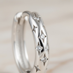 Tiny Star Huggies | Gold Star Huggie Hoop Earrings with CZ | Dainty Celestial Everyday Hoops