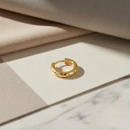 Tiny Star Huggies | Gold Star Huggie Hoop Earrings with CZ | Dainty Celestial Everyday Hoops