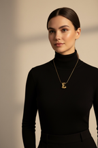 Bubble Initial Necklace | 3D Bubble Letter Necklace in 18K Gold | Balloon Initial Pendant | Gold Letter Necklace | Personalized Jewelry