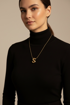 Bubble Initial Necklace | 3D Bubble Letter Necklace in 18K Gold | Balloon Initial Pendant | Gold Letter Necklace | Personalized Jewelry