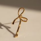 Ribbon Bow Earrings in 14K Gold | Gold Bow Stud Earrings | Waterproof Stainless Steel Dainty Y2K Minimalist Studs