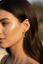 Ribbon Bow Earrings in 14K Gold | Gold Bow Stud Earrings | Waterproof Stainless Steel Dainty Y2K Minimalist Studs