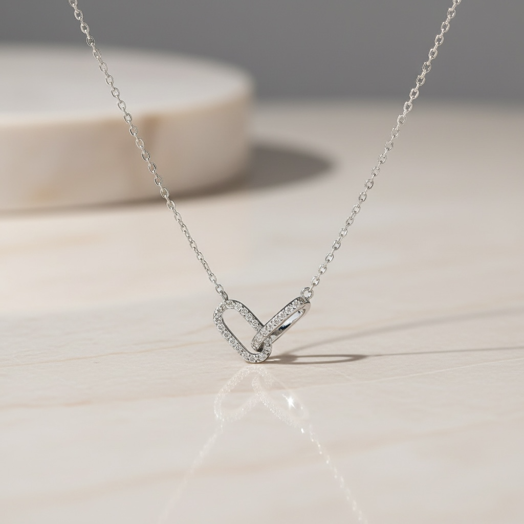 Interlocking Diamond Necklace | Dainty Gold Pendant Necklace for Meaningful Gifts