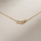 Interlocking Diamond Necklace | Dainty Gold Pendant Necklace for Meaningful Gifts