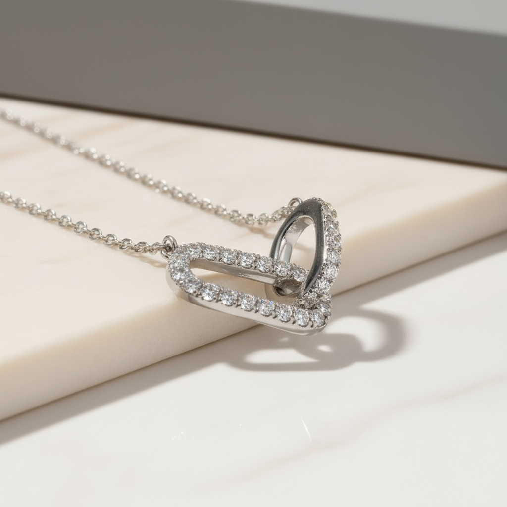 Interlocking Oval Necklace, Family Necklace, Dainty Jewelry, Gift for Bride, Sister Jewelry, 14k Gold Necklace