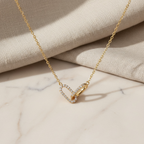 Interlocking Diamond Necklace | Dainty Gold Pendant Necklace for Meaningful Gifts