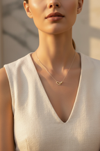 Interlocking Diamond Necklace | Dainty Gold Pendant Necklace for Meaningful Gifts