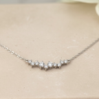 Curved Cluster Smile Layering  Necklace by Stella Amoré