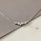 Curved Cluster Smile Layering  Necklace by Stella Amoré