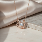 Heart Necklace • Dainty Gold Heart Necklace • Romantic Gift for Girlfriend