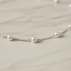 Dainty Pearl Bracelet • Gold Pearl Bracelet • Minimalist Layering Bracelet for Women