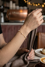 Dainty Pearl Bracelet • Gold Pearl Bracelet • Minimalist Layering Bracelet for Women