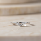 Wishbone V Shaped Chevron Stacking Ring by Stella Amoré