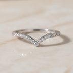 Wishbone V Shaped Chevron Stacking Ring by Stella Amoré