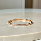 Dainty CZ Tennis Bangle Bracelet by Stella Amoré