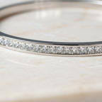 Dainty CZ Tennis Bangle Bracelet by Stella Amoré