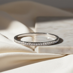 Dainty CZ Tennis Bangle Bracelet by Stella Amoré