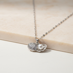 Clam necklace | Gold Oyster Necklace | Pearl Sea Shell | Dainty Beach Jewelry | Summer Necklace