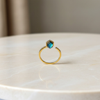 Crystal Point Ring | Hexagonal Crystal Wand | Adjustable Boho Ring by Stella Amoré