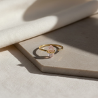 Crystal Point Ring | Hexagonal Crystal Wand | Adjustable Boho Ring by Stella Amoré