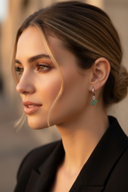 Cactus Earrings | Dessert Dangle Hoop Earrings | Dainty Boho Jewelry | Gift for Her