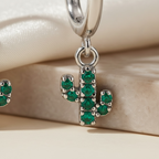 Cactus Earrings | Dessert Dangle Hoop Earrings | Dainty Boho Jewelry | Gift for Her