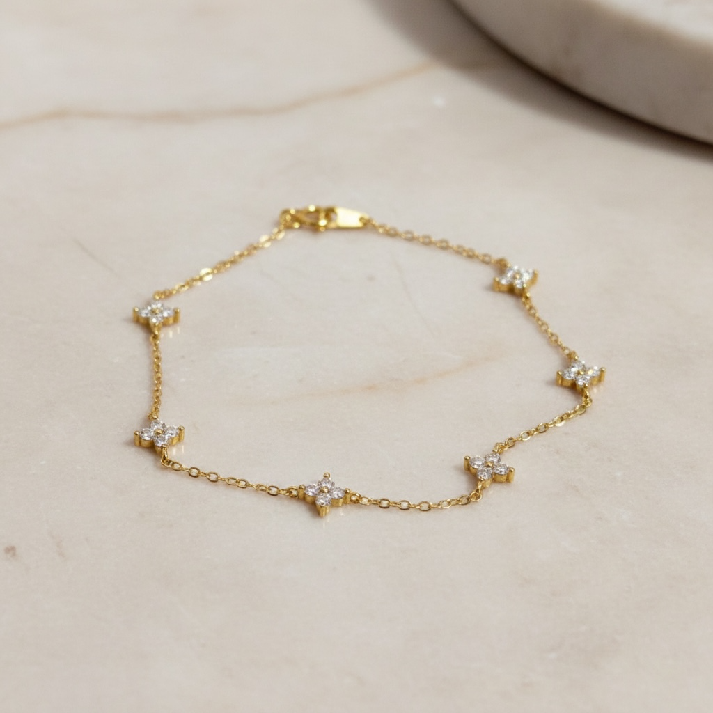 Gold Clover Bracelet